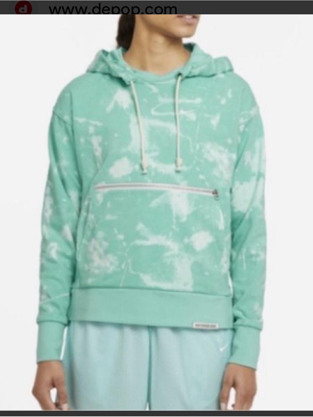 Nike Mint Green Tie-Dye Pullover Hoodie SZ S